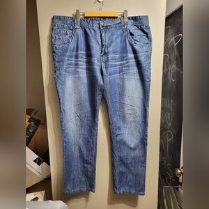 NXT Blue Relaxed Fit Men's Jeans, Size 44x32